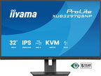 iiyama ProLite 32’’ QHD IPS technology panel with RJ45 (LAN), KVM Switch and USB-C Dock with 95W power delivery