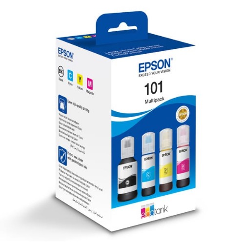 Epson C13T03V64A/101 Ink bottle Multipack Bk,C,M,Y 127ml + 3x70ml Pack=4 for Epson L 4160