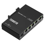 Teltonika TSW010 DIN Rain Switch 5 x Fast Ethernet (10/100) Power over Ethernet (PoE) Black