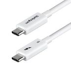StarTech.com 1.5ft (50cm) Thunderbolt 5 Cable, 80Gbps/Up to 120Gbps, 240W PD, 8K 60Hz, Certified Thunderbolt Cable, Compatible w/Thunderbolt 4/USB4/USB-C - White
