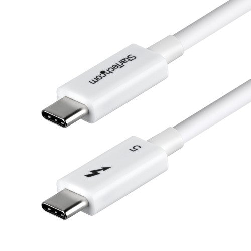StarTech.com 3ft (1m) Thunderbolt 5 Cable, 80Gbps/Up to 120Gbps, 240W PD, 8K 60Hz, Certified Thunderbolt Cable, Compatible w/Thunderbolt 4/USB4/USB-C - White