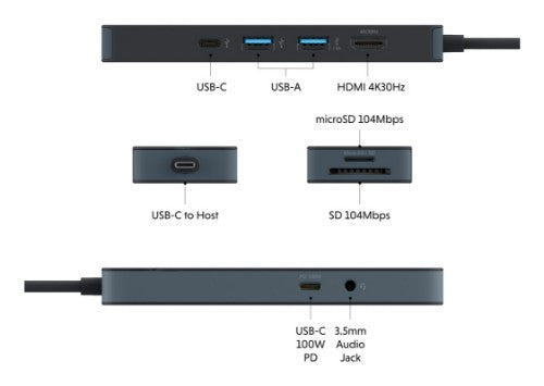Targus HyperDrive Wired Dock Black