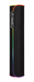 Manhattan XXL RGB LED Gaming Mousepad Smooth Top Surface Mat, Micro-textured surface for ultra-high precision with optical and laser mice (800x350x3mm), Adjustable Color-LED Lighting Modes, Non Slip Base, Water Resistant, Stitched Edges, Black, Lifetime W