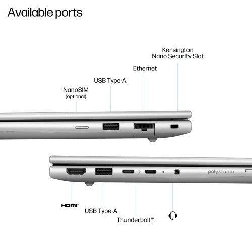 HP EliteBook 6 G1i AI PC Intel Core Ultra 5 225U Laptop 40.6 cm (16") WUXGA 24 GB DDR5-SDRAM 512 GB SSD Wi-Fi 6E (802.11ax) Windows 11 Pro Silver