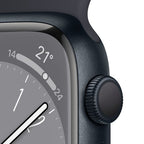 Apple Watch Series 8 OLED 45 mm Digital 396 x 484 pixels Touchscreen Black Wi-Fi GPS (satellite)