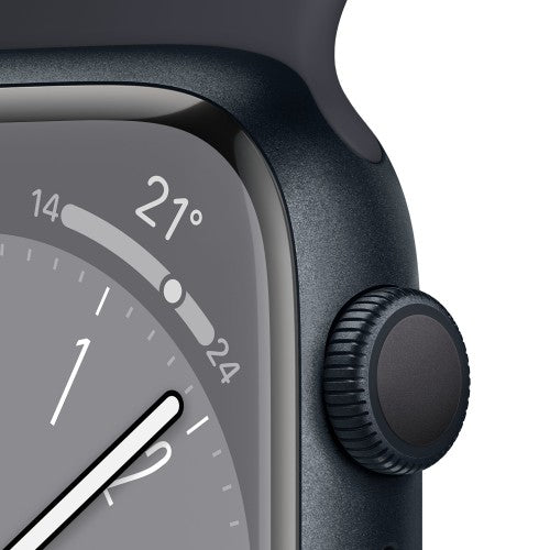 Apple Watch Series 8 OLED 45 mm Digital 396 x 484 pixels Touchscreen Black Wi-Fi GPS (satellite)
