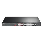 TP-Link 24-Port 10/100Mbps + 2-Port Gigabit Unmanaged PoE+ Switch