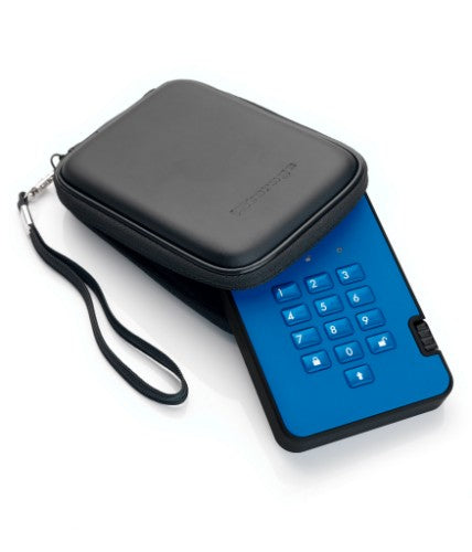 iStorage diskAshur² SSD 128GB Blue | Secure Portable Solid State Drive |AES-XTS 256-bit Hardware Encryption | PIN protected | OS & Platform Independent | TAA Compliant |Brute force hack defence | Dust/Water Resistant