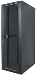Intellinet 19" Network Cabinet - Free Standing, 36U, 600x800mm (width x depth), Black, Flatpack, Max 1500kg, Multi-Point Door Lock, One Lock Per Side Panel, Usable Depth 123 to 573mm, IP20 rated, Rack, Steel