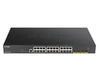 D-Link 24-port Gigabit PoE Smart Managed Switch with 4x 10G SFP+, 370Watts