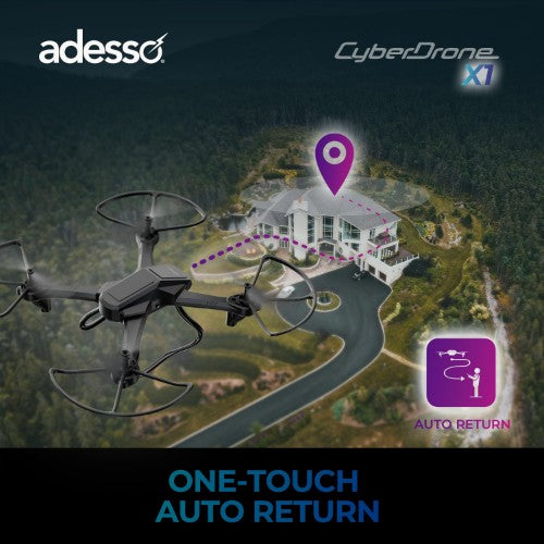 Adesso CyberDrone X1 4 rotors Quadcopter 300 mAh Black