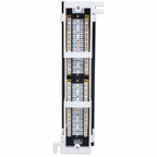 Intellinet Patch Panel, Cat6, Wall-mount, UTP, 12 Port, Black