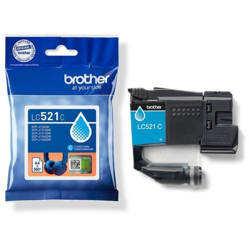 Brother LC-521C Ink cartridge cyan, 500 pages ISO/IEC 19752 for Brother DCP-J 1260