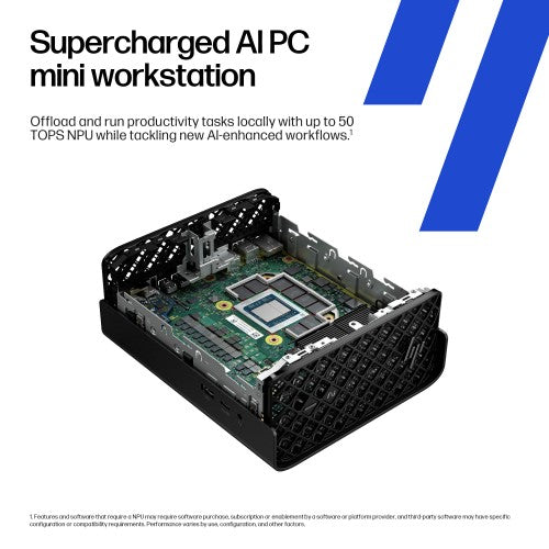 HP Z2 Mini G1a Copilot+ PC 395 64 GB LPDDR5x-SDRAM Windows 11 Pro Mini PC Workstation AI Workstation, AI PC