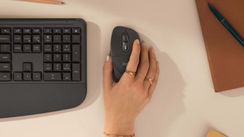Logitech Signature Comfort Plus Combo MK880 keyboard Mouse included Universal RF Wireless + Bluetooth QWERTZ Swiss Graphite