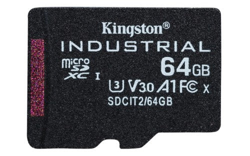 Kingston Technology 64GB microSDXC Industrial C10 A1 pSLC Card Single Pack w/o Adapter