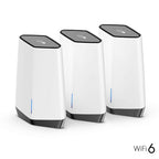 NETGEAR Orbi Pro WiFi 6 Tri-band Mesh System (SXK80B3) Tri-band (2.4 GHz / 5 GHz / 5 GHz) Wi-Fi 6 (802.11ax) Grey, White 14 Internal
