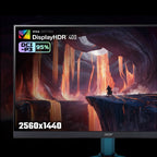 Acer NITRO VG2 Nitro VG272UV3 gaming monitor - 27", Quad HD, 180Hz, 0.5ms, FreeSync Premium, DisplayHDR 400, HDMI & DP