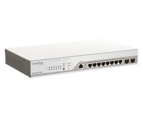 D-Link 10-Port Gigabit PoE+ Nuclias Smart Managed Switch including 2x SFP Ports