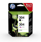 HP 3JB05AE/304 Printhead cartridge multi pack black + color 100 pg + 120 pg Pack=2 for HP DeskJet 2620/3720