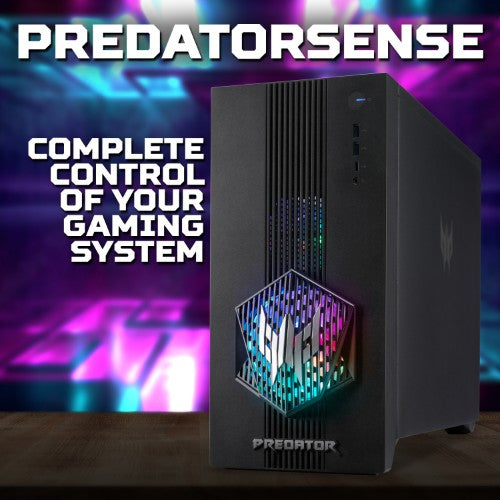 Acer Predator PO3-665 Gaming Desktop - Intel Core i5-14400F, 16GB RAM, 512GB SSD, NVIDIA GeForce RTX 5060, Windows 11, Black