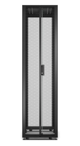 APC Easy Rack, 48U, Black, With Roof, Castors, Feet, 4 Brackets, and Side Panels, No Bottom, 2258H x 600W x 1000D mm
