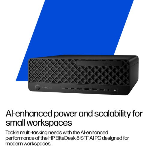 HP EliteDesk 8 SFF G1i AI Intel Core Ultra 7 265 32 GB DDR5-SDRAM 1 TB SSD NVIDIA RTX A400 Windows 11 Pro PC AI PC Black