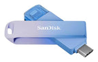 SanDisk Creator Phone Drive USB flash drive 128 GB USB Type-C / Lightning 3.2 Gen 1 (3.1 Gen 1) Blue, Lilac