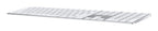 Apple Magic w/ Numeric Keypad keyboard Universal Bluetooth AZERTY French Silver, White