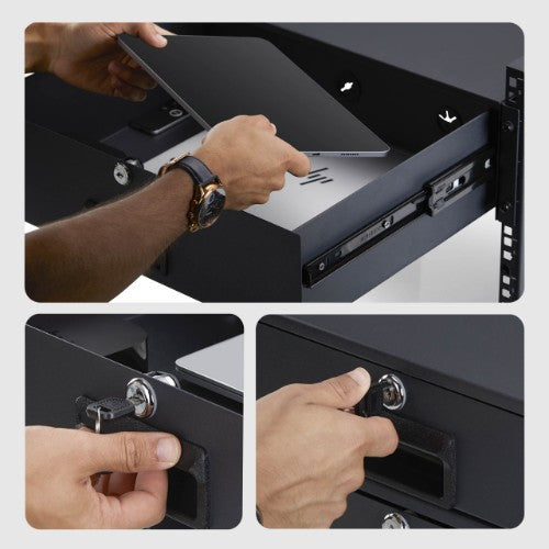 StarTech.com 3U Steel Lockable 19-inch Rackmount Drawer for AV, Network, Server