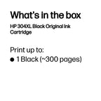 HP N9K08AE/304XL Printhead cartridge black high-capacity, 300 pages ISO/IEC 24711 6ml for HP DeskJet 2620/3720