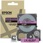 Epson C53S672101/LK-4UBP DirectLabel-etikettes black on violet 12mm x 8m for Epson LabelWorks LW-C 410/610