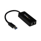 StarTech.com USB 3.0 Ethernet Adapter, USB 3.0 Network Adapter NIC with USB Port, USB to RJ45, USB Passthrough