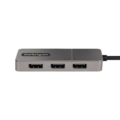 StarTech.com 3-Port USB-C Multi-Monitor Adapter, USB Type-C to 3x DisplayPort 1.4 MST Hub, Triple 4K 60Hz DP Laptop Display Extender / Splitter, HDR, Extra-Long Built-In Cable - Windows Only