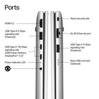 HP DW1Y8ET laptop Intel Core 5 35.6 cm (14") WUXGA 12 GB DDR5-SDRAM 512 GB SSD Wi-Fi 6E (802.11ax) Windows 11 Pro AI PC Silver
