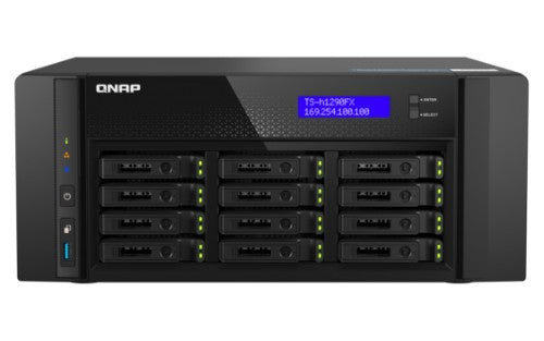 QNAP TS-h1290FX NAS Tower EPYC 7302P 256 GB DDR4 0 TB QuTS hero Black