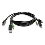 StarTech.com 6ft (1.8m) HDMI KVM Cable, USB 2.0, 3.5mm Audio, Universally Compatible Combo Cable for KVM Switches
