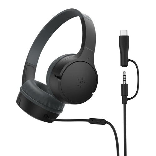 Belkin SoundForm Mini Headset Wired Head-band Calls/Music USB Type-C Black