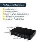 StarTech.com 4 Port USB DisplayPort KVM Switch with Audio