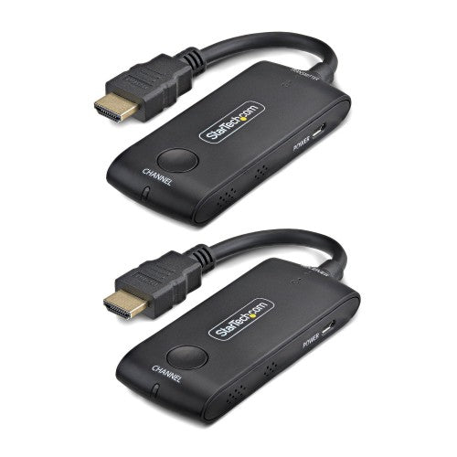 StarTech.com Wireless HDMI Extender for Meeting Rooms and Huddle Spaces, 4K 60Hz, 65ft Range, USB Powered, Plug-and-Play Transmitter and Receiver Kit