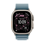 Apple Watch Ultra 3 GPS + Cellular 49mm Natural Titanium Case with Light Blue Alpine Loop - Medium
