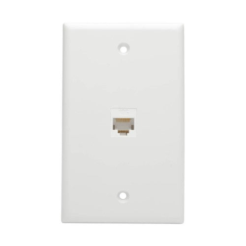 Tripp Lite N235-001-WH-6AD Cat6a Straight-Through Modular In-Line Snap-In Coupler with 90-Degree Down-Angled Port, White (RJ45 F/F)
