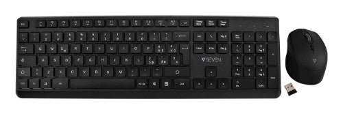 V7 CKW350IT keyboard Mouse included Universal USB QWERTY UK English Black