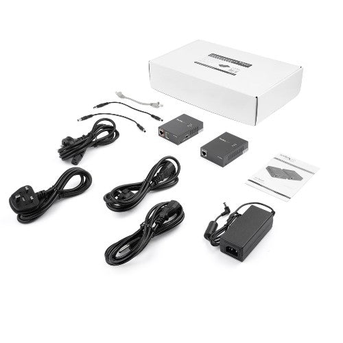 StarTech.com 1 Port Gigabit PoE Injector & Splitter Kit - 60W High Power over Ethernet Injector 100m/12-24V DC Splitter 802.3bt Midspan Single Port Ultra PoE LAN/RJ45 Security/Monitoring