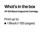 HP N9K06AE/304 Printhead cartridge black, 120 pages/5% 4ml for HP DeskJet 2620/3720