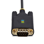 StarTech.com 6.6ft (2m) USB to Serial Adapter Cable, COM Retention, Interchangeable Screws/Nuts, USB-A to DB9 RS232, FTDI IC, ESD Protection, Windows/macOS/Linux