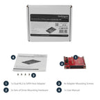 StarTech.com M.2 to SATA Adapter for M.2 SATA SSDs, Dual Slot M2 Drive Host Adapter/Converter with RAID Support, 2.5-Inch Drive Form Factor, TAA