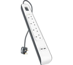 Belkin BSV401AF2M surge protector White 4 AC outlet(s) 2 m