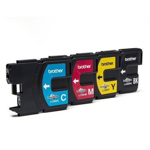 Brother LC-980VALBPDR Ink cartridge multi pack Bk,C,M,Y Blister Acustic Magnetic 360pg + 3x260pg Pack=4 for Brother DCP 145 C