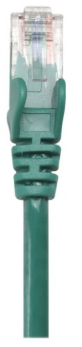 Intellinet Network Patch Cable, Cat6, 0.25m, Green, CCA, U/UTP, PVC, RJ45, Gold Plated Contacts, Snagless, Booted, Lifetime Warranty